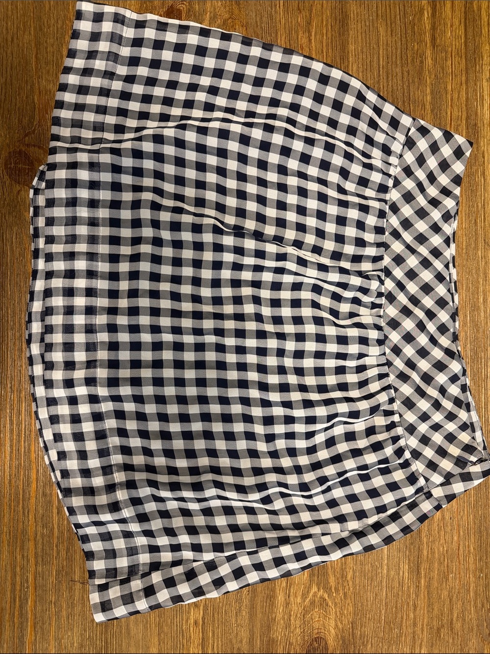 GAP Navy and White Gingham Circle Skirt